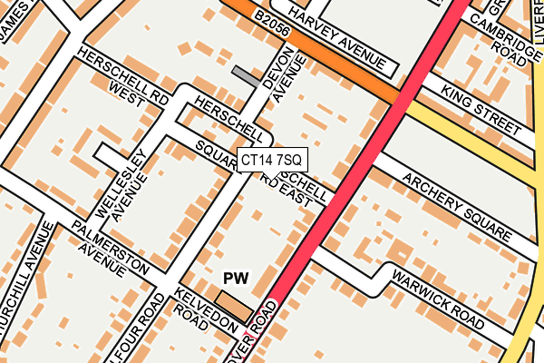 CT14 7SQ map - OS OpenMap – Local (Ordnance Survey)