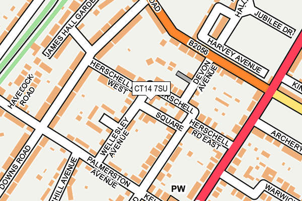 CT14 7SU map - OS OpenMap – Local (Ordnance Survey)