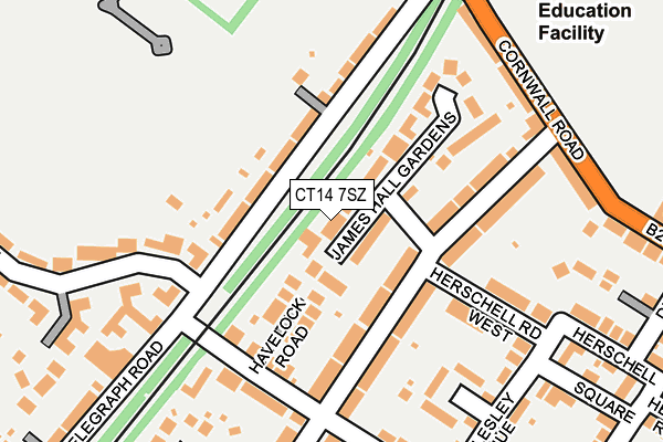 CT14 7SZ map - OS OpenMap – Local (Ordnance Survey)