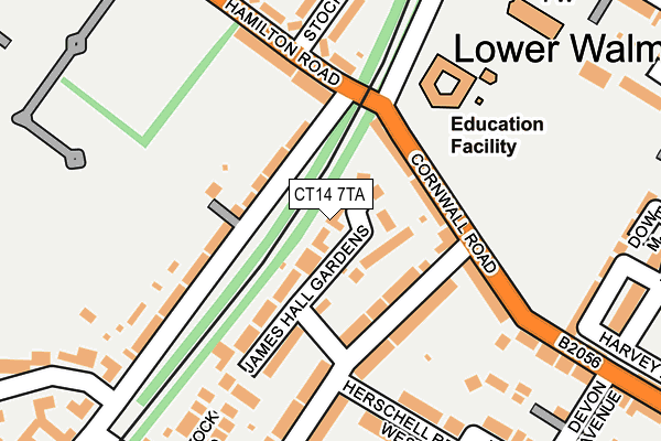 CT14 7TA map - OS OpenMap – Local (Ordnance Survey)