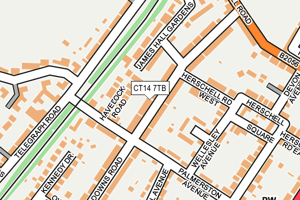 CT14 7TB map - OS OpenMap – Local (Ordnance Survey)