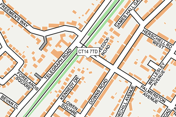CT14 7TD map - OS OpenMap – Local (Ordnance Survey)