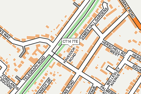 CT14 7TE map - OS OpenMap – Local (Ordnance Survey)