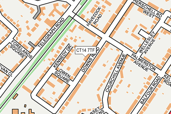 CT14 7TF map - OS OpenMap – Local (Ordnance Survey)