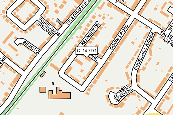 CT14 7TG map - OS OpenMap – Local (Ordnance Survey)