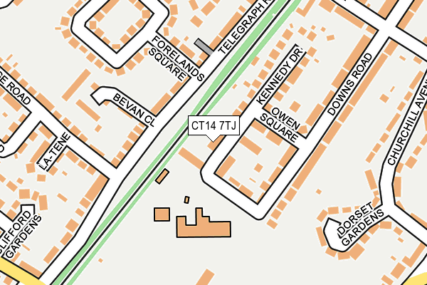 CT14 7TJ map - OS OpenMap – Local (Ordnance Survey)