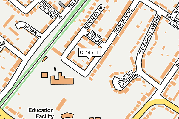 CT14 7TL map - OS OpenMap – Local (Ordnance Survey)