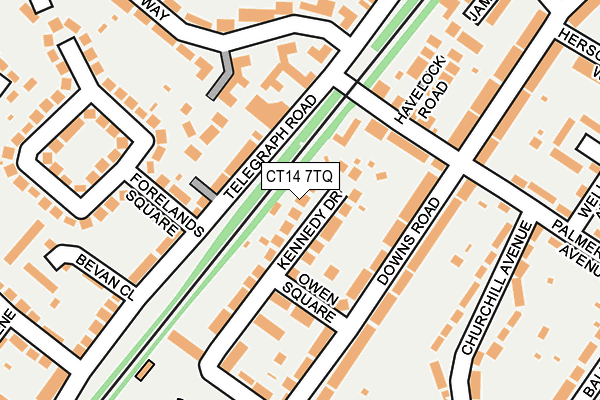 CT14 7TQ map - OS OpenMap – Local (Ordnance Survey)