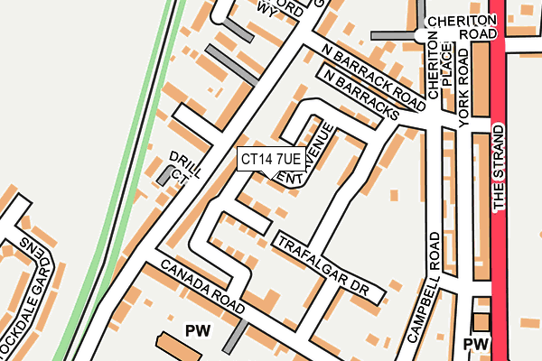 CT14 7UE map - OS OpenMap – Local (Ordnance Survey)