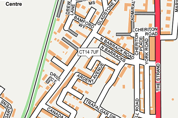 CT14 7UF map - OS OpenMap – Local (Ordnance Survey)