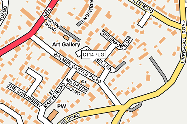 CT14 7UG map - OS OpenMap – Local (Ordnance Survey)