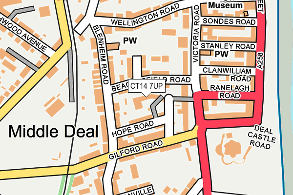 CT14 7UP map - OS OpenMap – Local (Ordnance Survey)