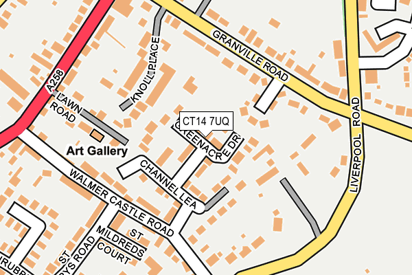 CT14 7UQ map - OS OpenMap – Local (Ordnance Survey)