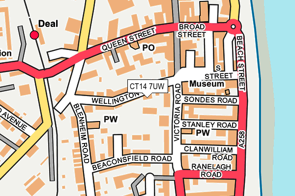 CT14 7UW map - OS OpenMap – Local (Ordnance Survey)