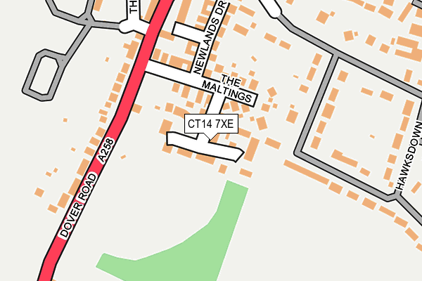 CT14 7XE map - OS OpenMap – Local (Ordnance Survey)