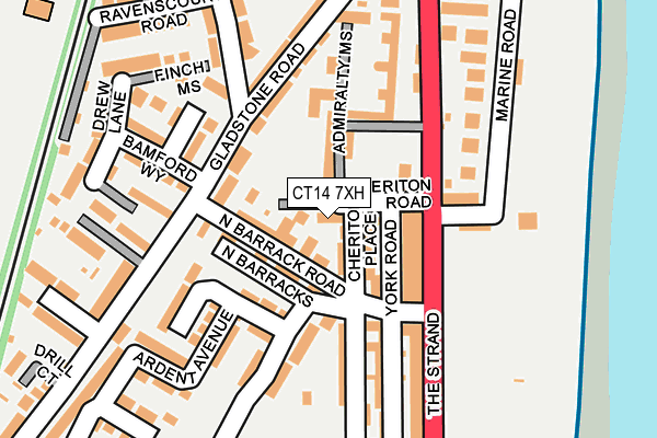 CT14 7XH map - OS OpenMap – Local (Ordnance Survey)