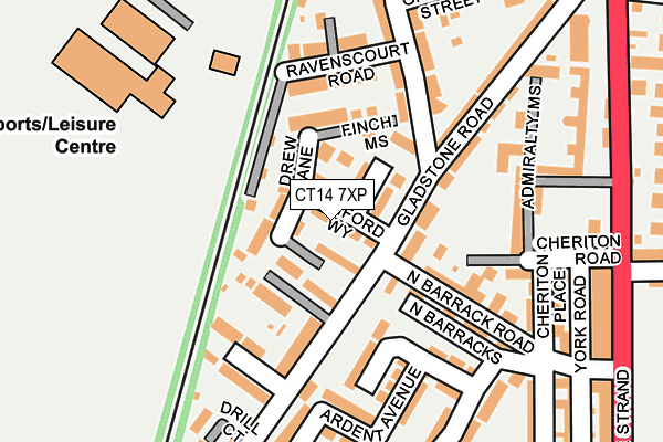 CT14 7XP map - OS OpenMap – Local (Ordnance Survey)