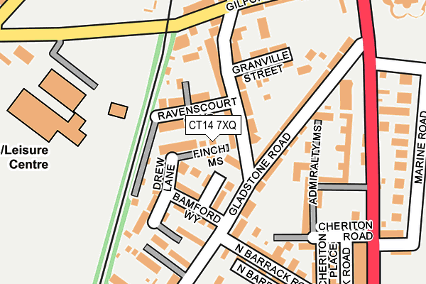 CT14 7XQ map - OS OpenMap – Local (Ordnance Survey)