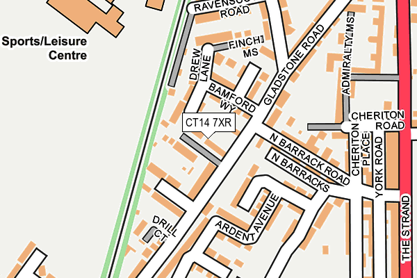 CT14 7XR map - OS OpenMap – Local (Ordnance Survey)