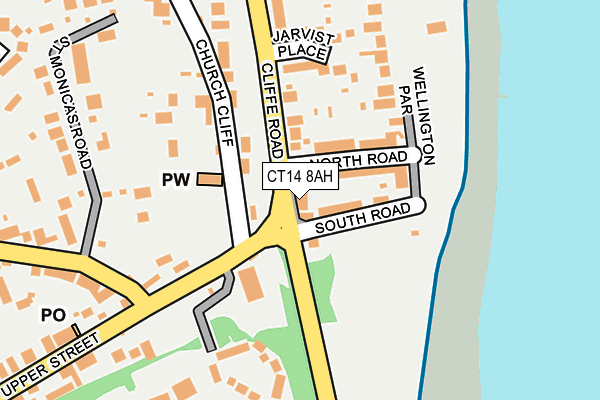 CT14 8AH map - OS OpenMap – Local (Ordnance Survey)