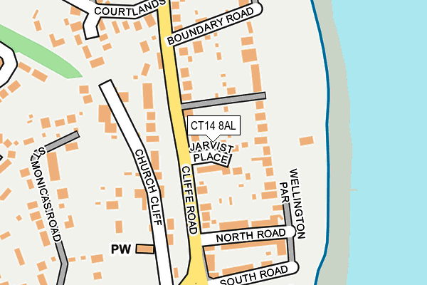 CT14 8AL map - OS OpenMap – Local (Ordnance Survey)