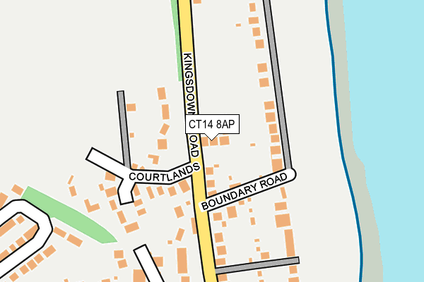 CT14 8AP map - OS OpenMap – Local (Ordnance Survey)