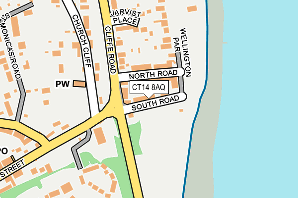 CT14 8AQ map - OS OpenMap – Local (Ordnance Survey)