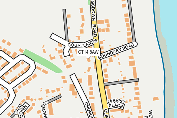 CT14 8AW map - OS OpenMap – Local (Ordnance Survey)