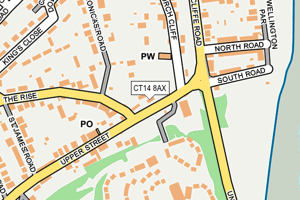 CT14 8AX map - OS OpenMap – Local (Ordnance Survey)