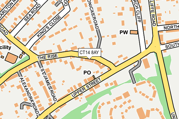 CT14 8AY map - OS OpenMap – Local (Ordnance Survey)