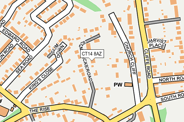 CT14 8AZ map - OS OpenMap – Local (Ordnance Survey)