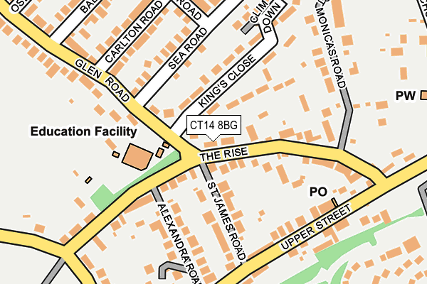 CT14 8BG map - OS OpenMap – Local (Ordnance Survey)