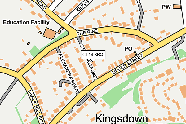 CT14 8BQ map - OS OpenMap – Local (Ordnance Survey)