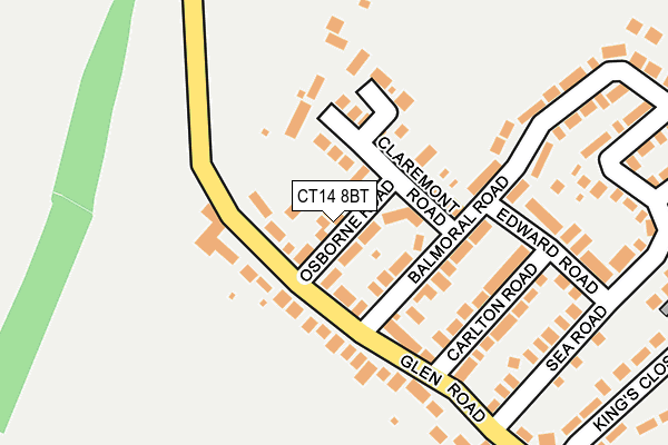 CT14 8BT map - OS OpenMap – Local (Ordnance Survey)