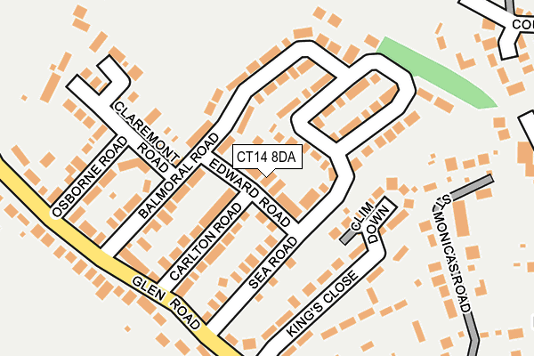 CT14 8DA map - OS OpenMap – Local (Ordnance Survey)
