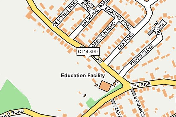 CT14 8DD map - OS OpenMap – Local (Ordnance Survey)