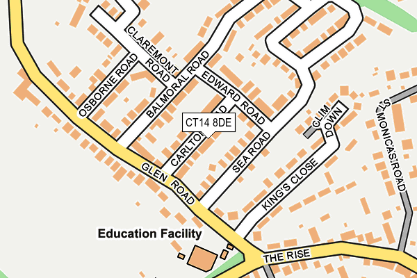 CT14 8DE map - OS OpenMap – Local (Ordnance Survey)