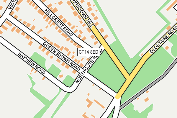 CT14 8ED map - OS OpenMap – Local (Ordnance Survey)