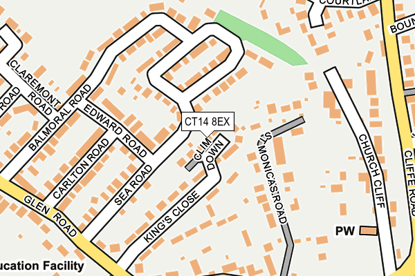 CT14 8EX map - OS OpenMap – Local (Ordnance Survey)