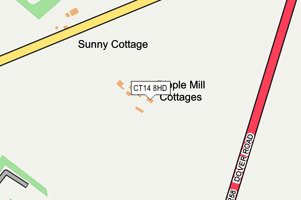 CT14 8HD map - OS OpenMap – Local (Ordnance Survey)