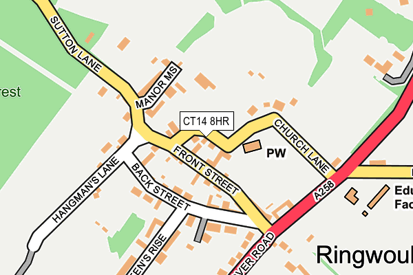 CT14 8HR map - OS OpenMap – Local (Ordnance Survey)