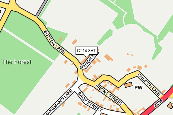 CT14 8HT map - OS OpenMap – Local (Ordnance Survey)