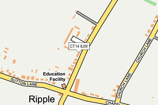 CT14 8JW map - OS OpenMap – Local (Ordnance Survey)