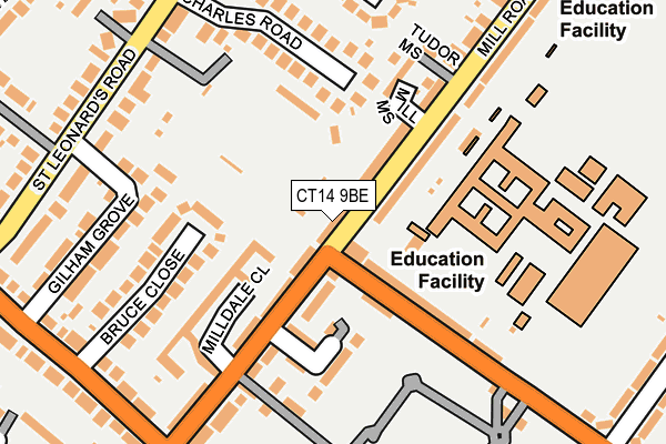 CT14 9BE map - OS OpenMap – Local (Ordnance Survey)