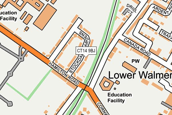 CT14 9BJ map - OS OpenMap – Local (Ordnance Survey)
