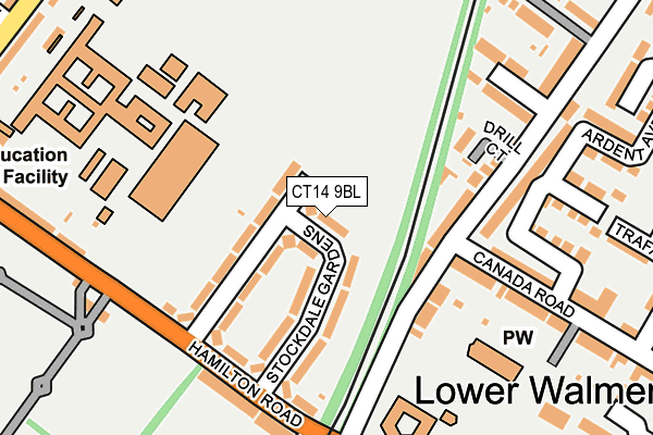 CT14 9BL map - OS OpenMap – Local (Ordnance Survey)