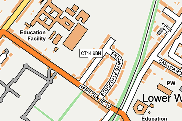 CT14 9BN map - OS OpenMap – Local (Ordnance Survey)