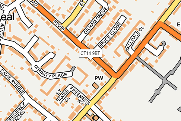 CT14 9BT map - OS OpenMap – Local (Ordnance Survey)