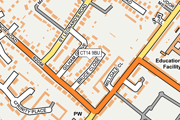 CT14 9BU map - OS OpenMap – Local (Ordnance Survey)