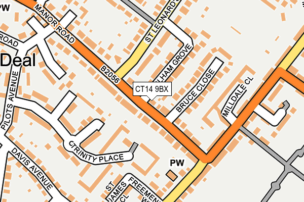 CT14 9BX map - OS OpenMap – Local (Ordnance Survey)